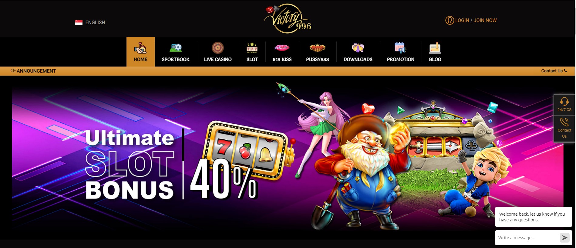 Bonus Slot Victory996 Kasino | Review QQclubs | Victory996